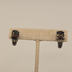 Elegant Topaz Stud Earrings